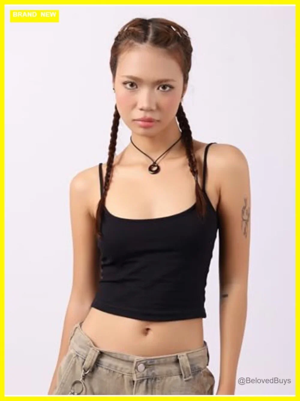 Boho Gothic O Ring Choker Necklace Faux Leather Stainless Steel